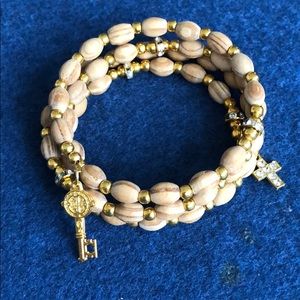 Catholic  bracelet saint Benedict key charm